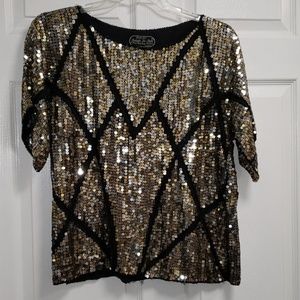 Jean for Joseph Le Bon Sequined beaded blouse